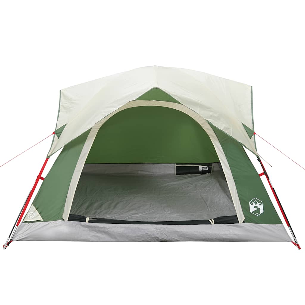 Tenda da Campeggio a Cabina per 4 Persone Verde Impermeabile