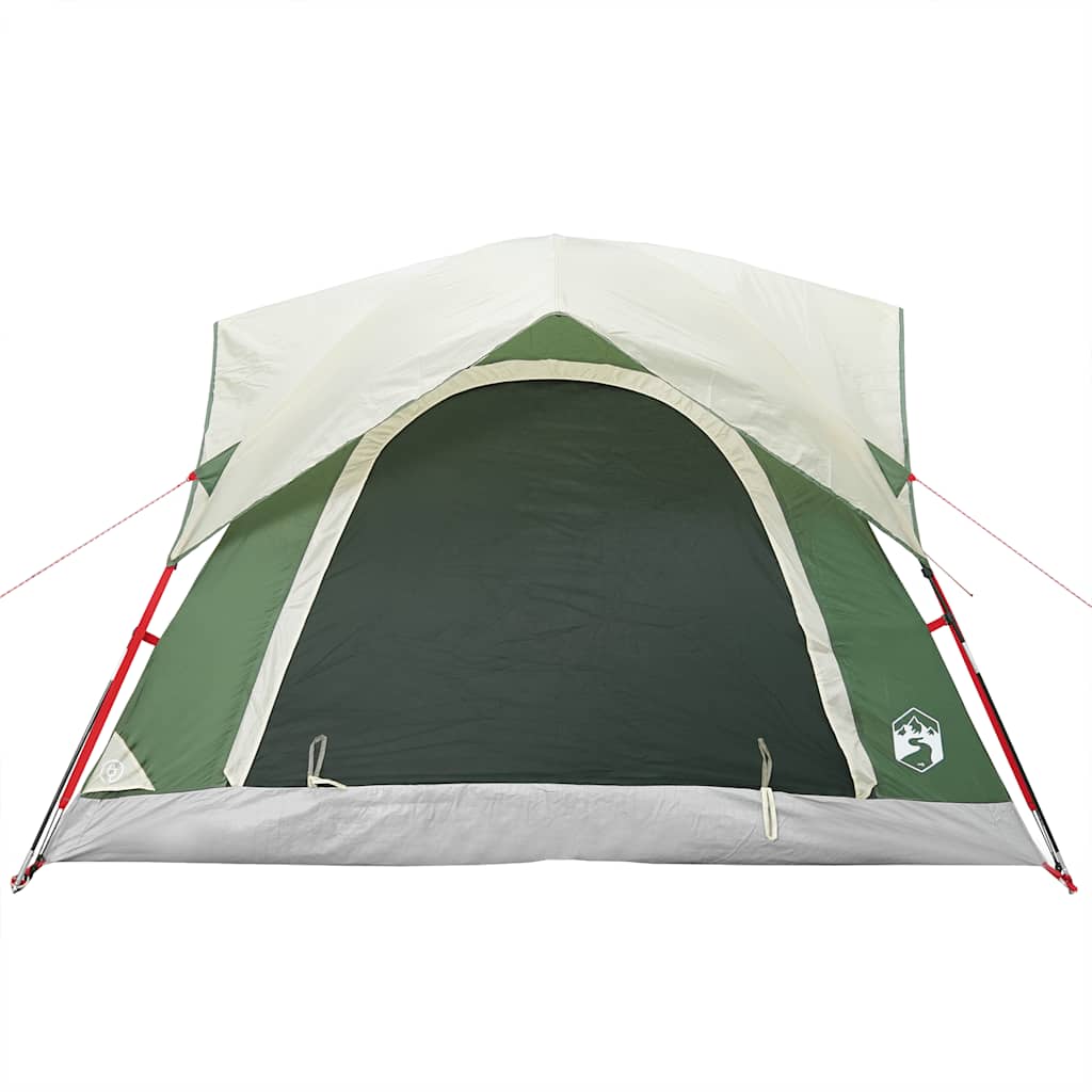 Tenda da Campeggio a Cabina per 4 Persone Verde Impermeabile