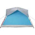 Tenda da Campeggio a Cabina per 4 Persone Blu Impermeabile