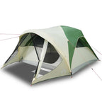 Tenda Familiare a Tunnel per 6 Persone Verde Impermeabile