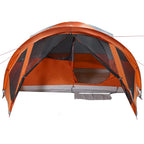 Tenda Familiare a Tunnel 6Persone Grigia Arancione Impermeabile