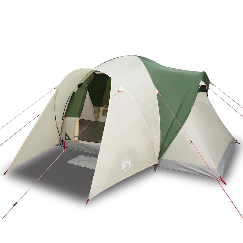 Tenda da Campeggio a Cupola per 6 Persone Verde Impermeabile