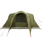 Tenda Familiare a Cupola 6 Persone Verde Oliva Impermeabile