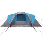 Tenda da Campeggio a Cupola per 4 Persone Blu Impermeabile