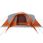 Tenda da Campeggio a Cupola 6 Persone Grigio e Arancione