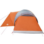 Tenda da Campeggio a Cupola 6 Persone Grigio e Arancione