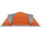 Tenda da Campeggio a Cupola 6 Persone Grigio e Arancione
