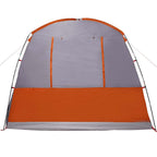 Tenda da Campeggio 4 Persone Grigio e Arancione Impermeabile