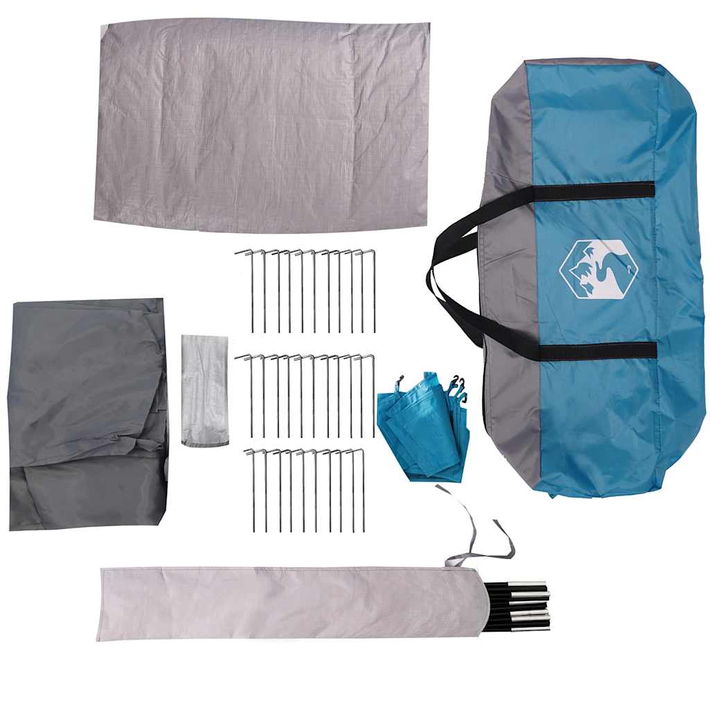 Tenda da Campeggio da Auto per 4 Persone Blu Impermeabile