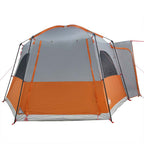 Tenda da Campeggio 4 Persone Grigio e Arancione Impermeabile