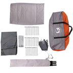 Tenda da Campeggio 4 Persone Grigio e Arancione Impermeabile
