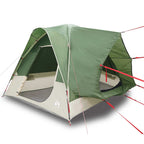 Tenda da Campeggio per Auto per 4 Persone Verde Impermeabile