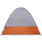 Tenda da Campeggio 4 Persone Grigio e Arancione Impermeabile