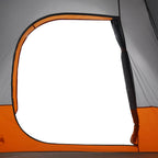Tenda da Campeggio 4 Persone Grigio e Arancione Impermeabile