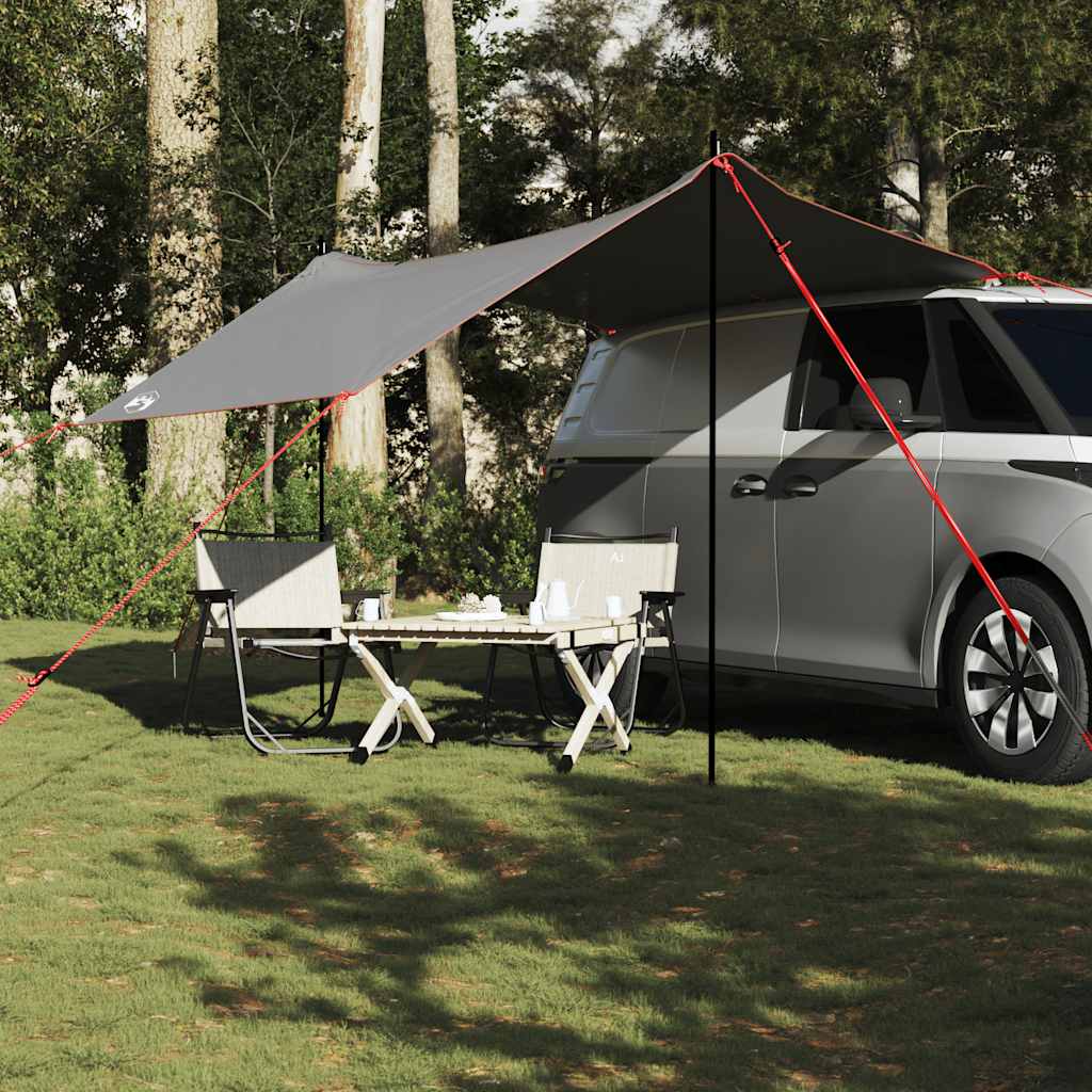 Tenda da Campeggio per Auto Grigio e Arancione Impermeabile