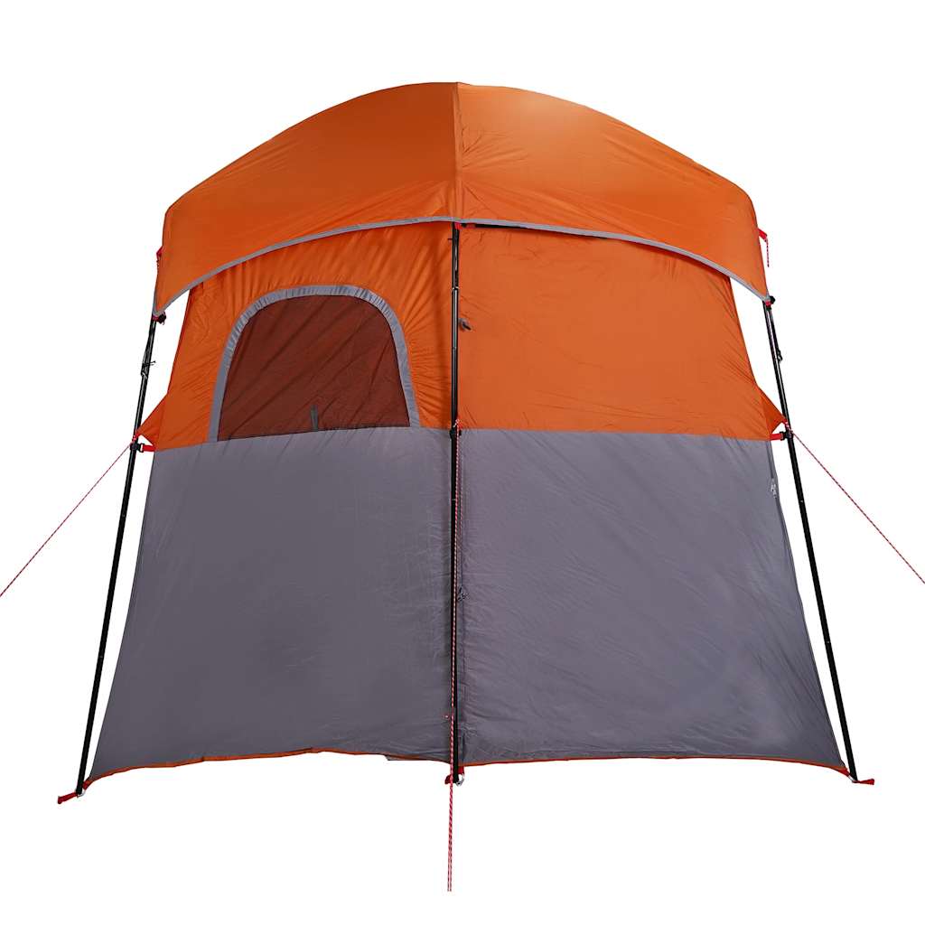 Tenda da Doccia 2 Persone Grigio e Arancione Impermeabile