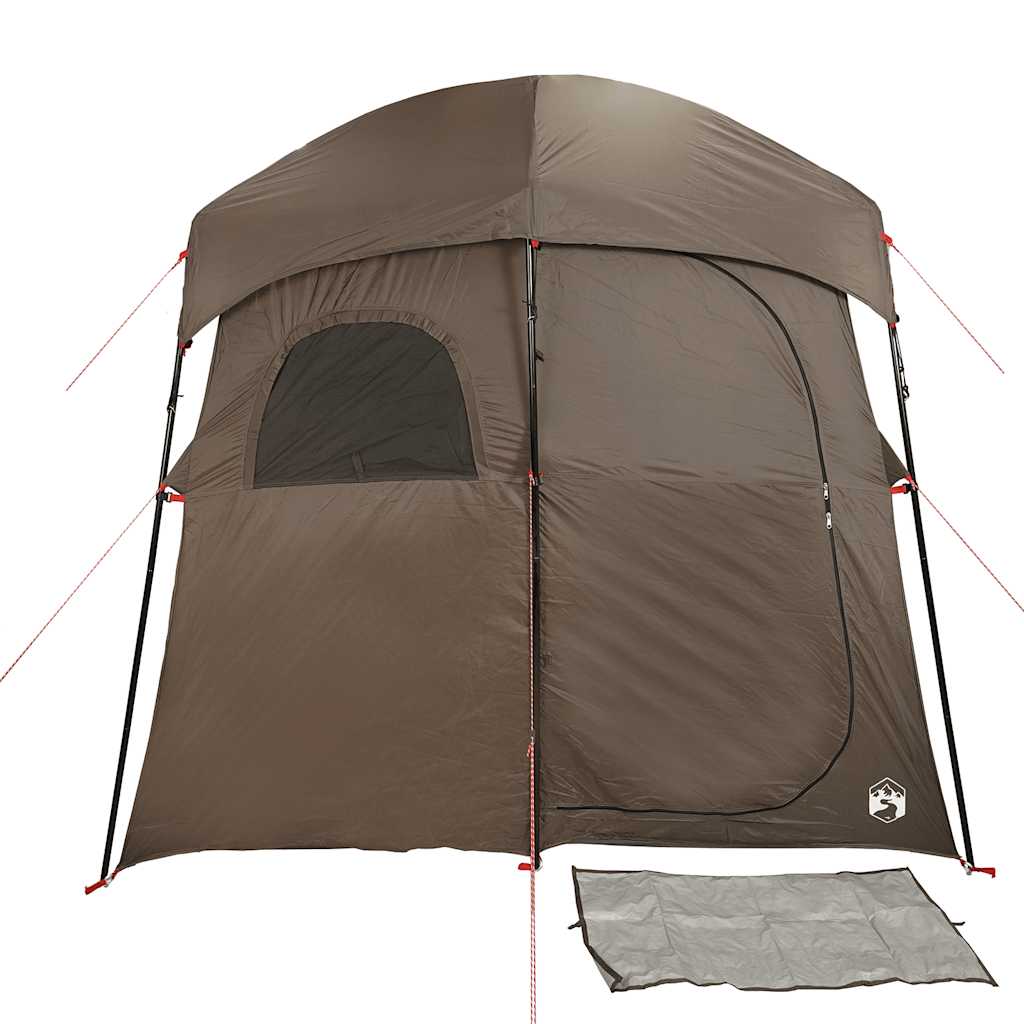 Tenda da Doccia per 2 Persone Marrone Impermeabile