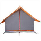 Tenda da Campeggio 5 Persone Grigio e Arancione Impermeabile