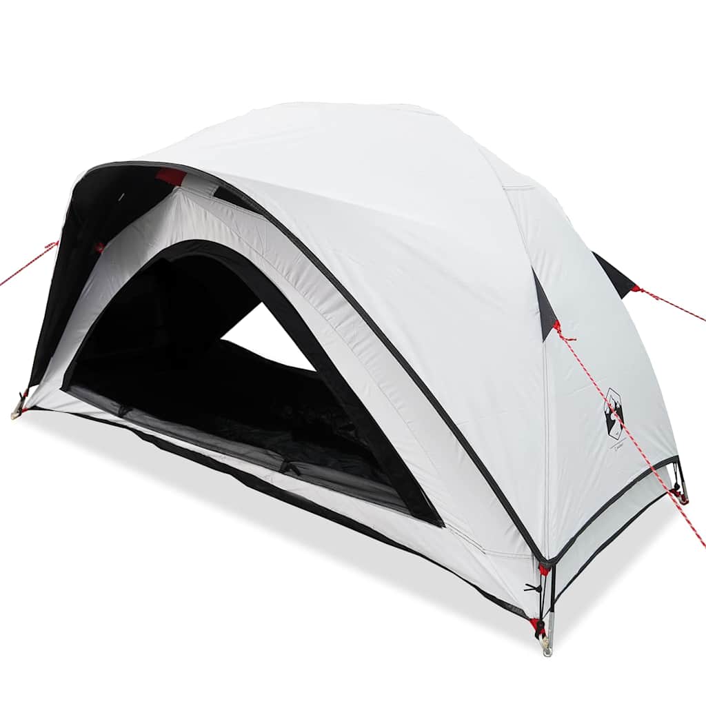 Tenda Campeggio 1 Persone Bianca Tessuto Oscurante Impermeabile