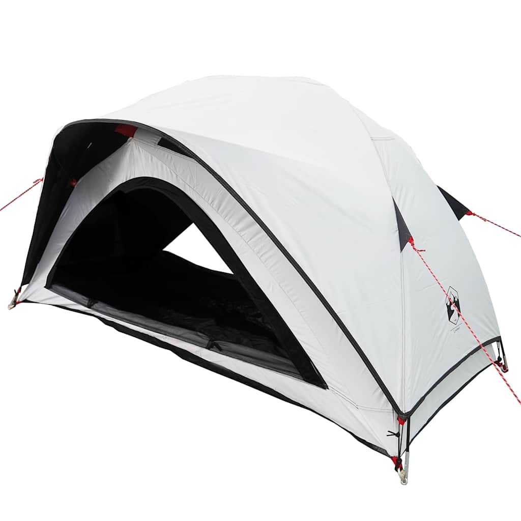 Tenda Campeggio 1 Persone Bianca Tessuto Oscurante Impermeabile