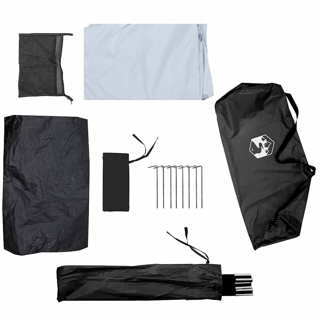 Tenda Campeggio 1 Persone Bianca Tessuto Oscurante Impermeabile