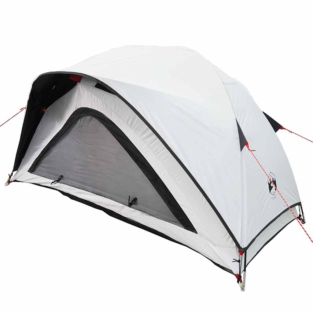 Tenda Campeggio 1 Persone Bianca Tessuto Oscurante Impermeabile