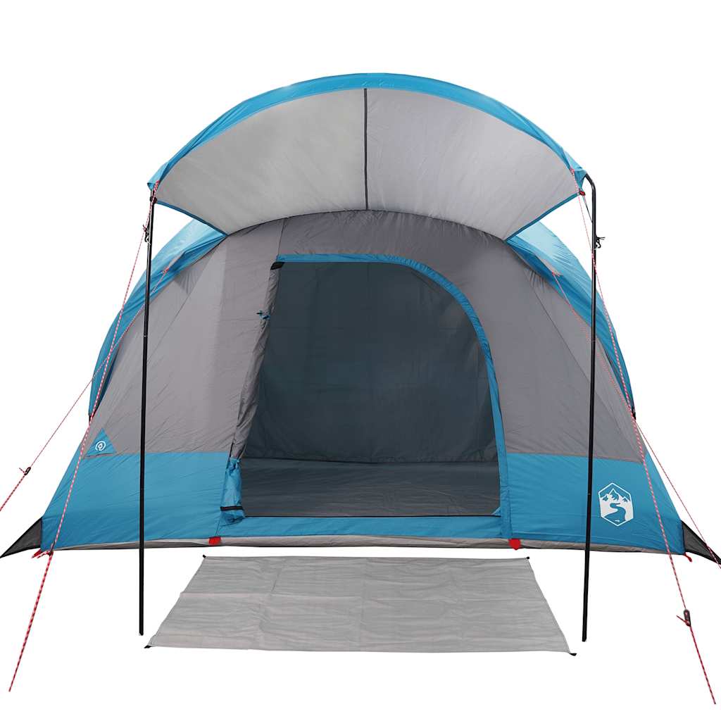 Tenda Familiare a Tunnel per 8 Persone Blu Impermeabile
