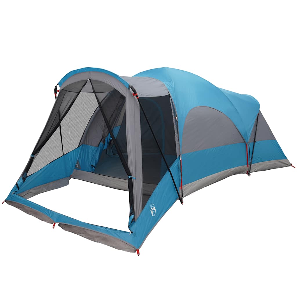 Tenda Familiare a Tunnel per 8 Persone Blu Impermeabile