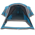 Tenda Familiare a Tunnel per 8 Persone Blu Impermeabile