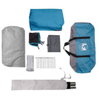 Tenda Familiare a Tunnel per 8 Persone Blu Impermeabile