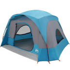 Tenda Familiare Cabina per 6 Persone Blu Impermeabile