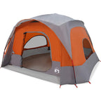 Tenda Familiare Cabina 6 Persone Grigia Arancione Impermeabile