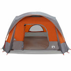 Tenda Familiare Cabina 6 Persone Grigia Arancione Impermeabile