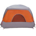 Tenda Familiare Cabina 6 Persone Grigia Arancione Impermeabile
