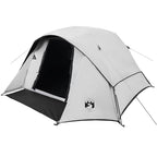 Tenda Campeggio a Cabina 4 Persone Bianca Tessuto Impermeabile