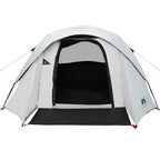 Tenda Campeggio a Cabina 4 Persone Bianca Tessuto Impermeabile