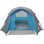 Tenda Familiare Cabina per 6 Persone Blu Impermeabile