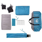 Tenda Familiare Cabina per 6 Persone Blu Impermeabile