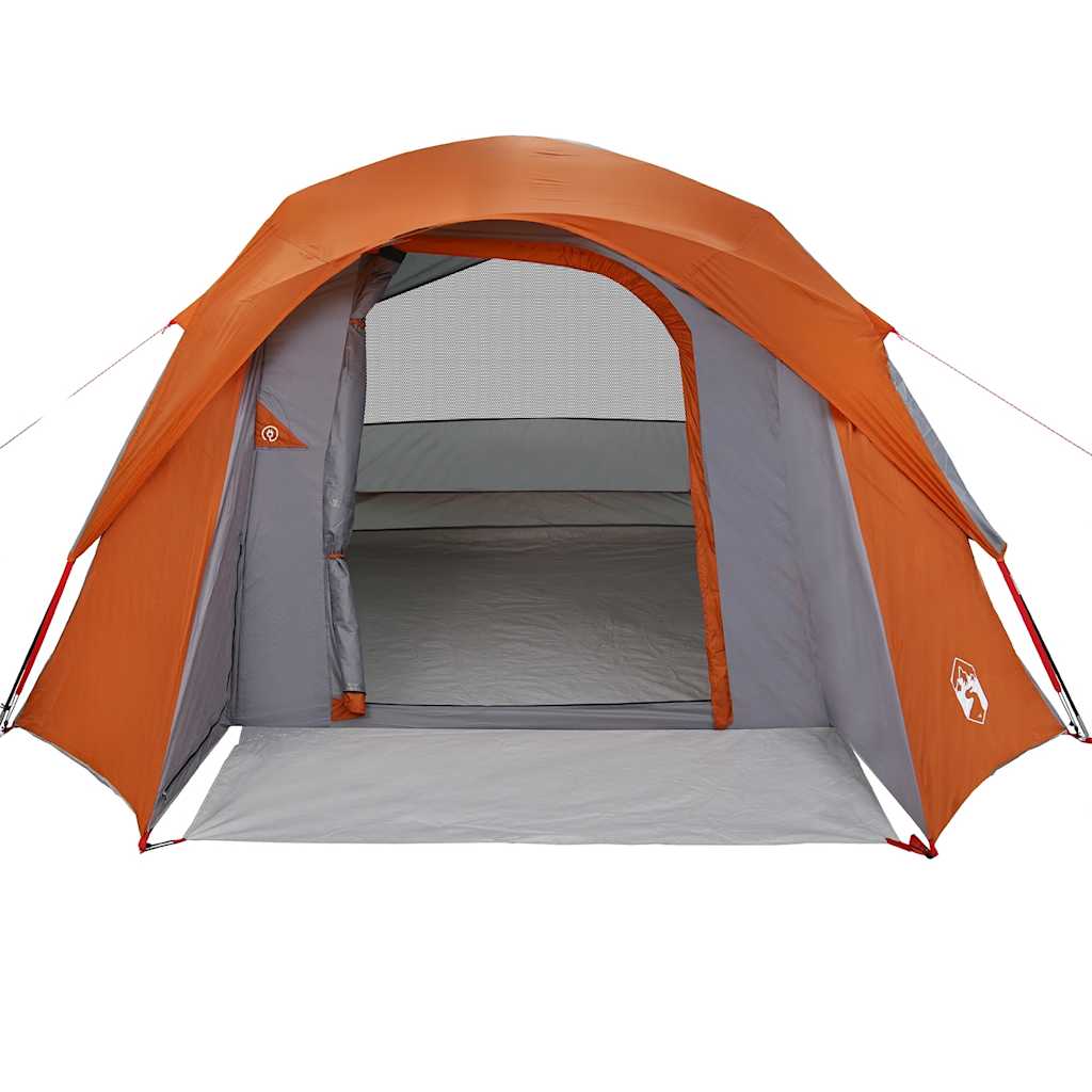 Tenda Familiare Cabina 6 Persone Grigia Arancione Impermeabile