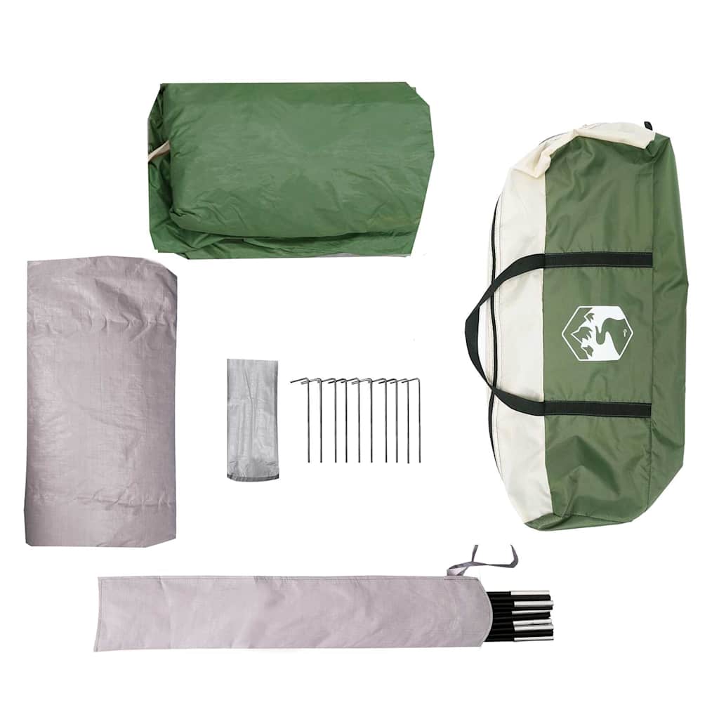 Tenda Familiare Cabina per 6 Persone Verde Impermeabile
