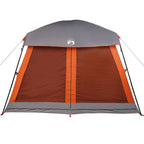 Tenda Familiare Cabina 6 Persone Grigia Arancione Impermeabile