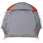 Tenda Familiare Igloo 6 Persone Grigia Arancione Impermeabile
