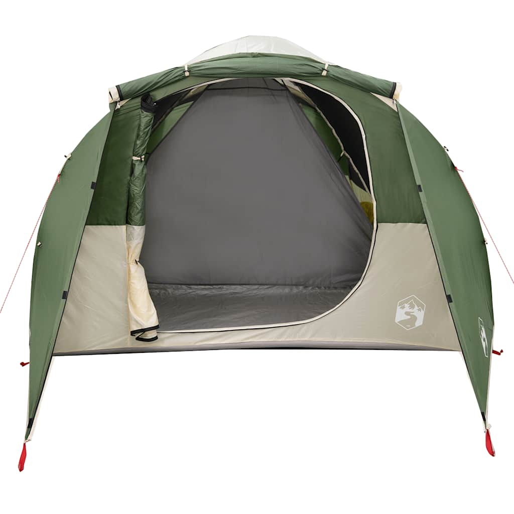 Tenda Familiare a Tunnel per 6 Persone Verde Impermeabile