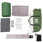 Tenda Familiare a Tunnel per 6 Persone Verde Impermeabile