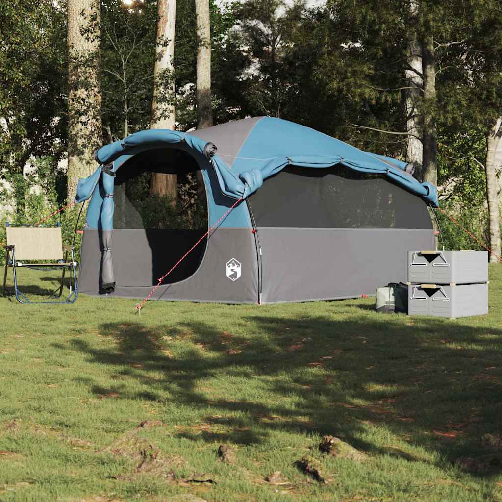 Tenda Familiare a Tunnel per 6 Persone Blu Impermeabile