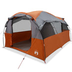 Tenda Familiare a Tunnel 6Persone Grigia Arancione Impermeabile