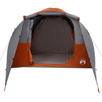 Tenda Familiare a Tunnel 6Persone Grigia Arancione Impermeabile