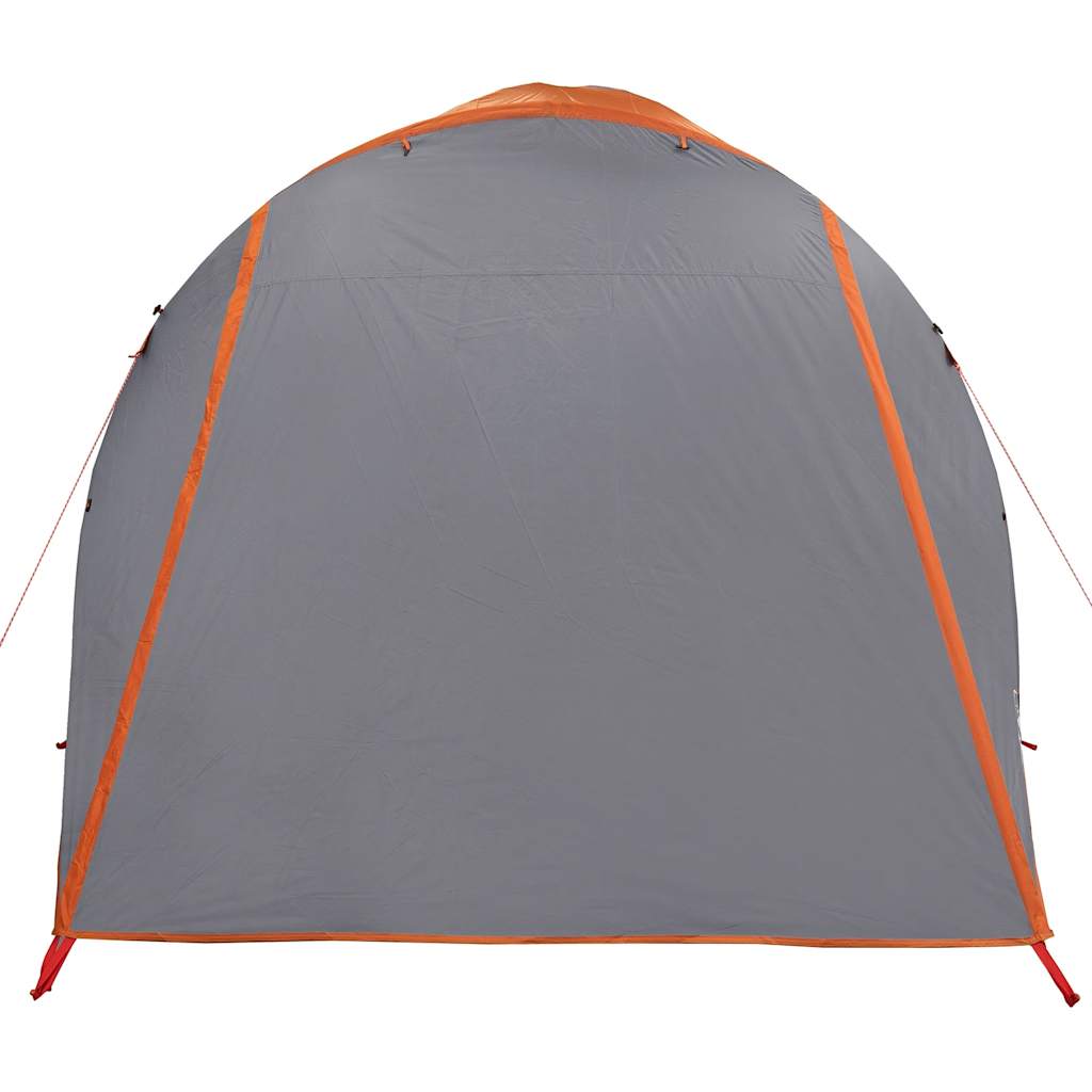 Tenda Familiare a Tunnel 6Persone Grigia Arancione Impermeabile
