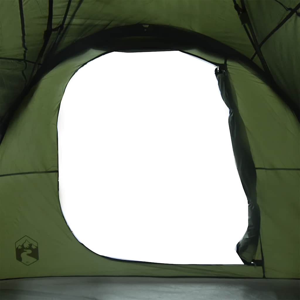 Tenda Familiare a Tunnel per 6 Persone Verde Oliva Impermeabile