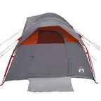 Tenda da Campeggio 5 Persone Grigio e Arancione Impermeabile